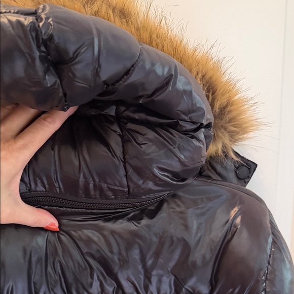 Superdry High Shine Black Puffer Jacket - Picture 10 of 11